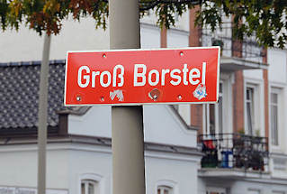 9932 Schild am Laternenmast Gro Borstel
