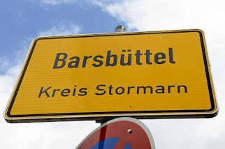 0992 Ortschild von Barsbttel, Kreis Stormarn.
