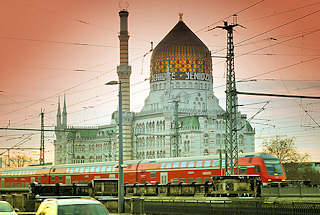 1883 Ehem. Tabak- und Zigarettenfabrik Yenidze in Dresden - 1909 im Stil einer Moschee errichtet - jetzt Brogebude.