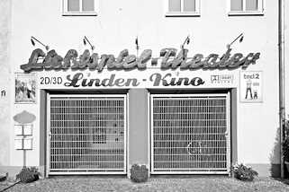 2847-2 Gebäude vom Lichtspiel-Theater in Wusterhausen, Lindenkino - 2 D / 3 D.